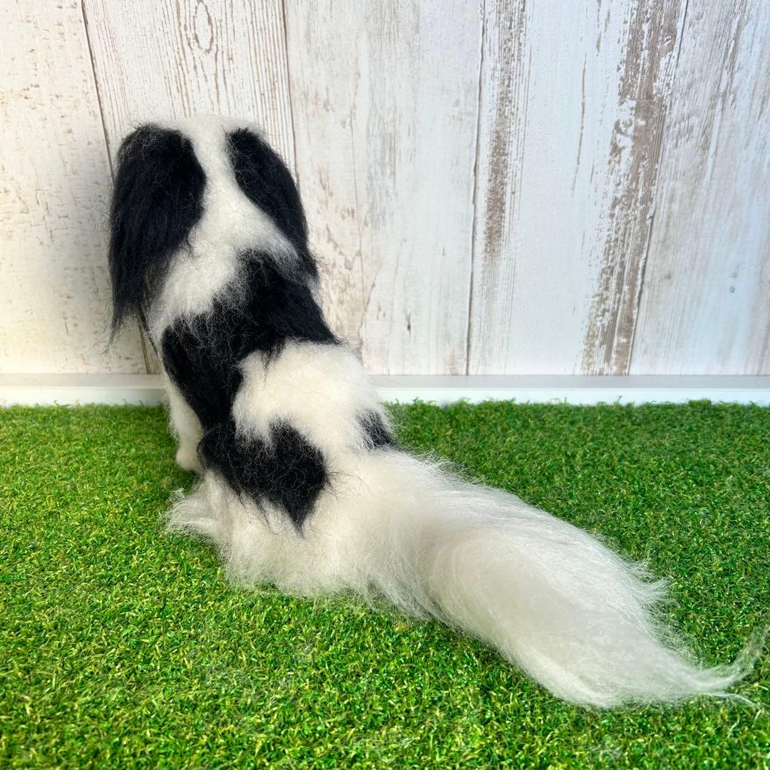 即購入可能。羊毛フェルト【狆】犬　※他にオーダー受付中です。