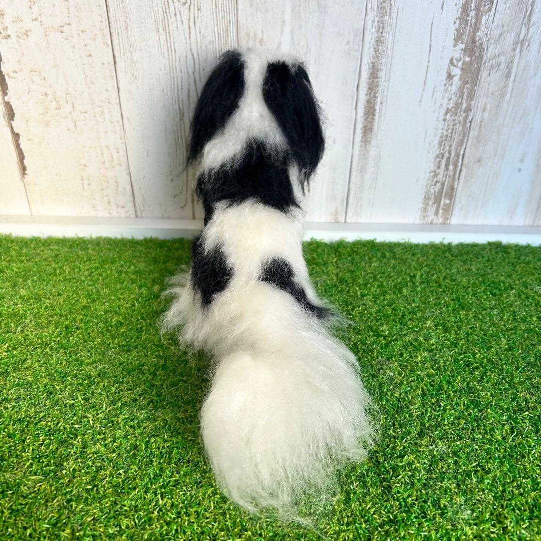 即購入可能。羊毛フェルト【狆】犬　※他にオーダー受付中です。