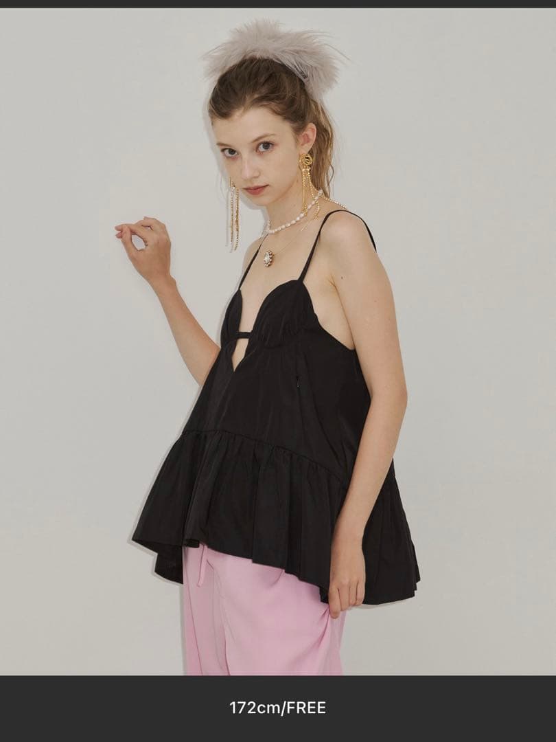 【新品】黒J1U by LA BELLE ETUDE Aラインビスチェチュニック