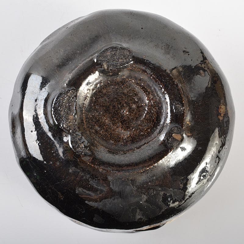 茶道具　尾形乾山造　富士図　黒筒茶碗　極め箱　M　R6620