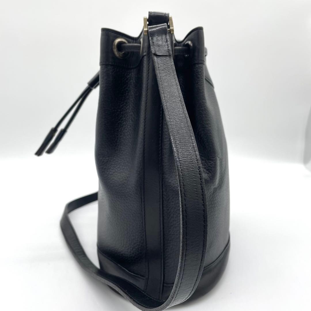 【極美品】バーバリー　ショルダーバッグ　ノバチェック　ホースロゴ　レザー　黒