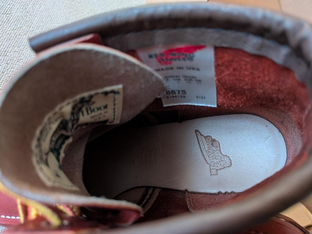 レッドウィング 四角犬タグ アイリッシュセッター ブーツ 8875 7E 25