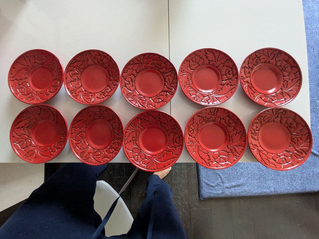 村上堆朱 煎茶一式セット 菓子器