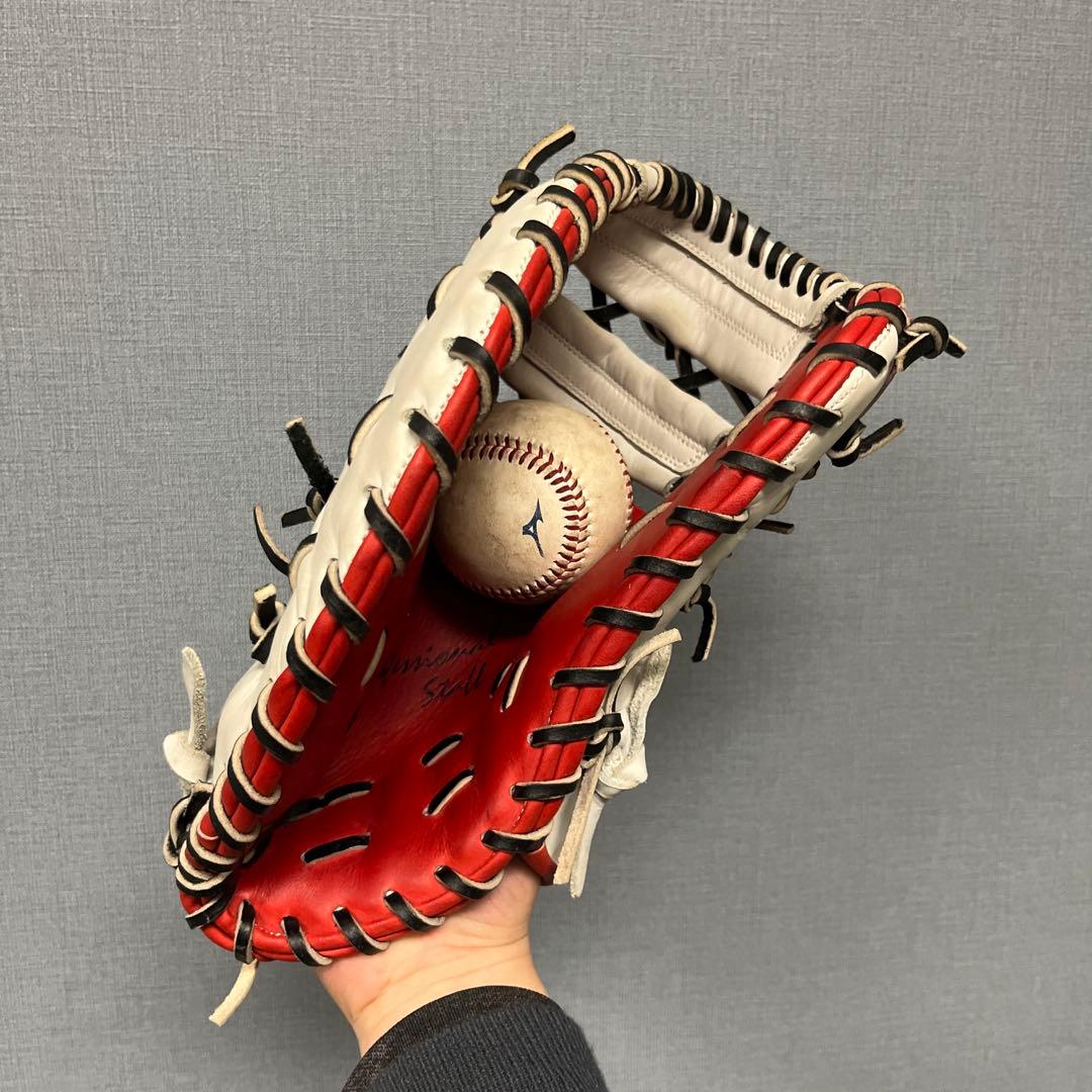 1185 ミヤマ 型抜群 即戦力 美品 硬式兼軟式 ファーストミット 左投げ