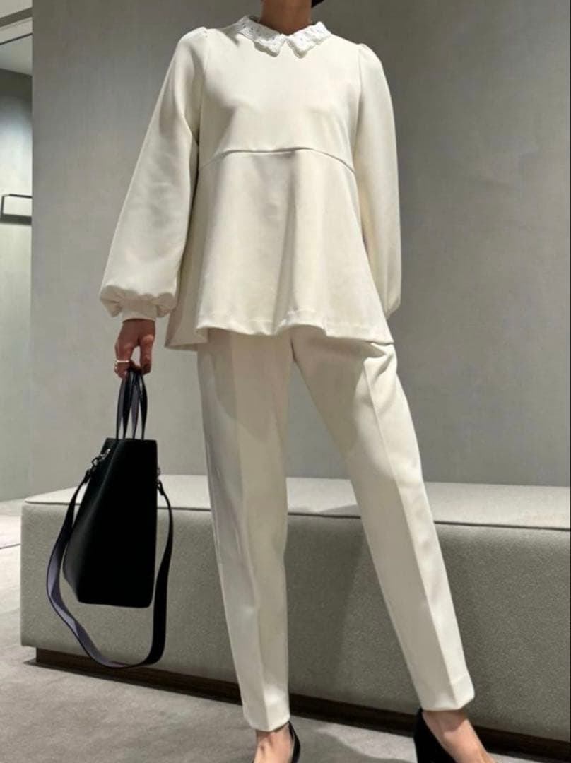 UNITED ARROWS SPONGY ペプラム ブラウス　付け襟