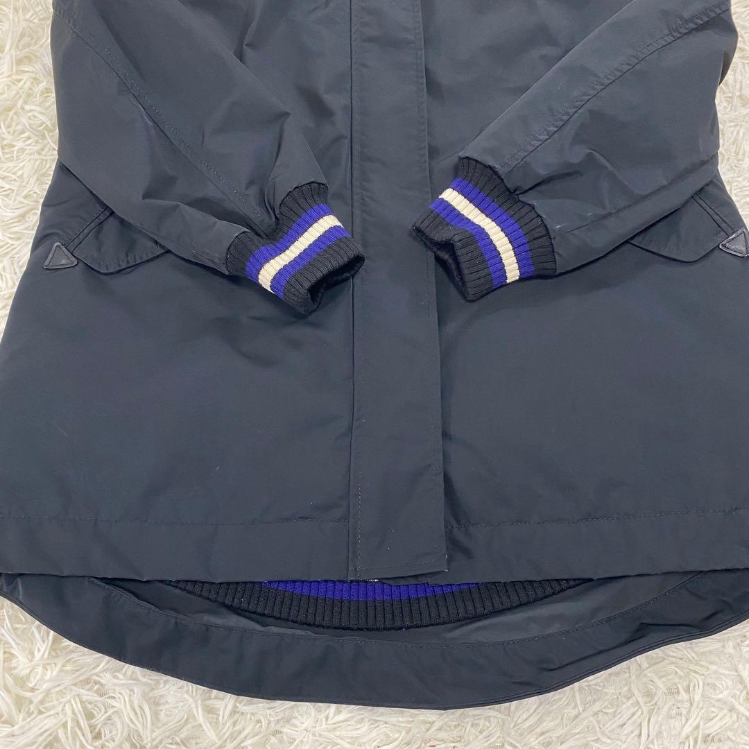 美品　コーチ　コート　中綿　ライナー　花柄　ウール　レザー　ブラック　35015