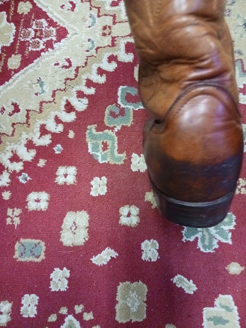 ビンテージ　ブラウンレザーウエスタンブーツ　used 9, 26,5cm