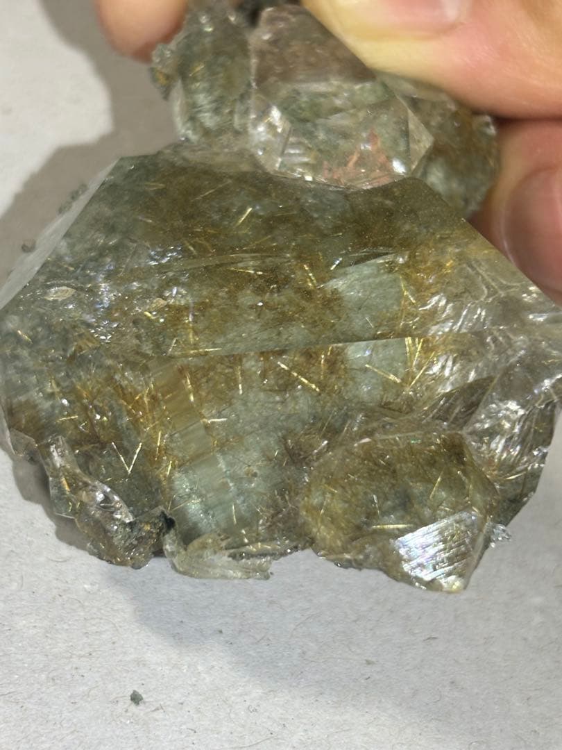 希少　マニハール水晶 ルチル共生 レコードキーパー多数　虹