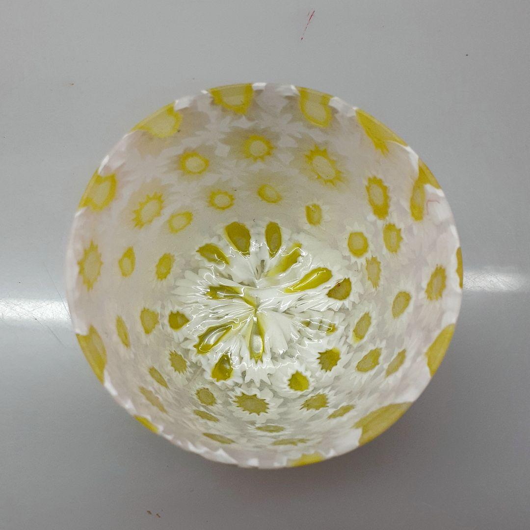MURANO GLASS ムラノ ミルフィオリ イエロー グラス ヴェネチア