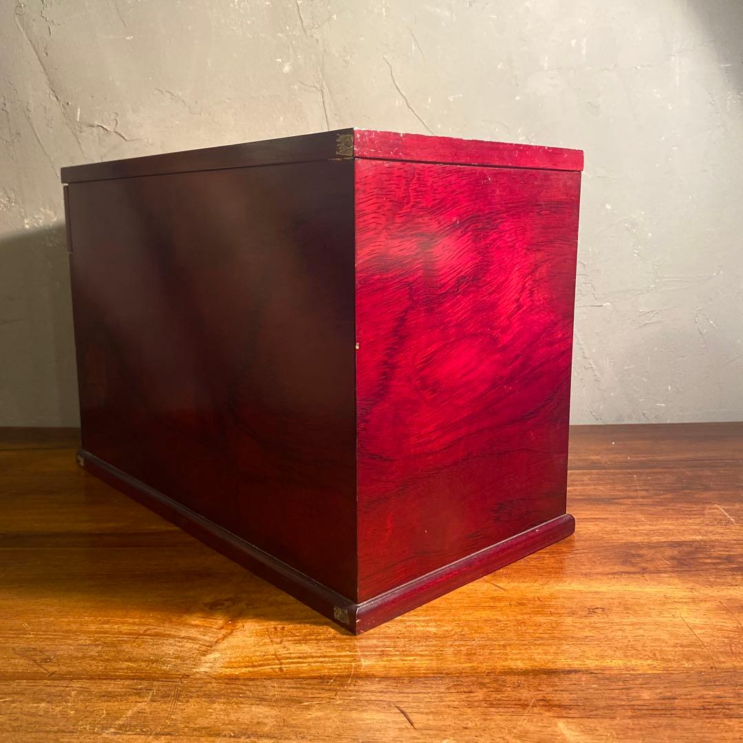 昭和レトロ 三段小引き出し ローズウッド 収納 インテリア 古家具