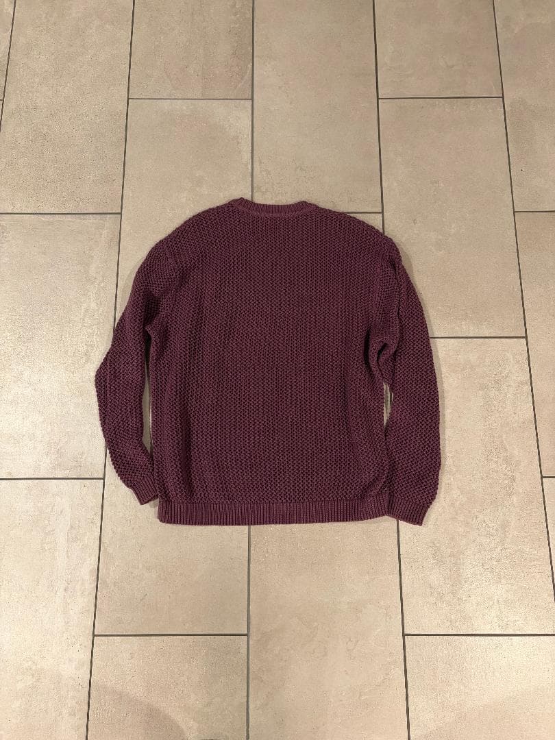 Supreme パープル 編み込みセーター