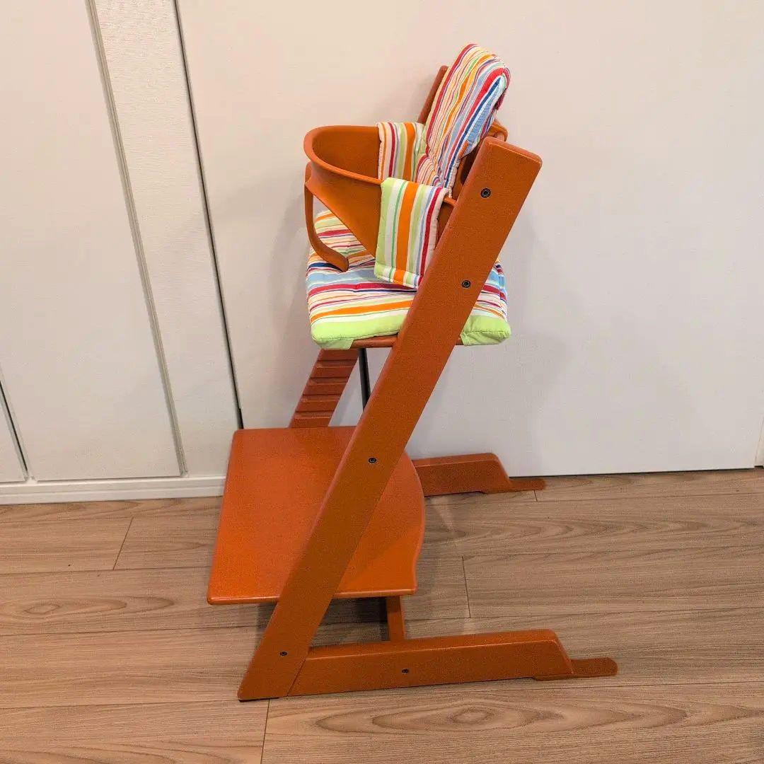 廃盤STOKKE ストッケ　ハイチェア　トリップトラップ　オレンジ テラコッタ