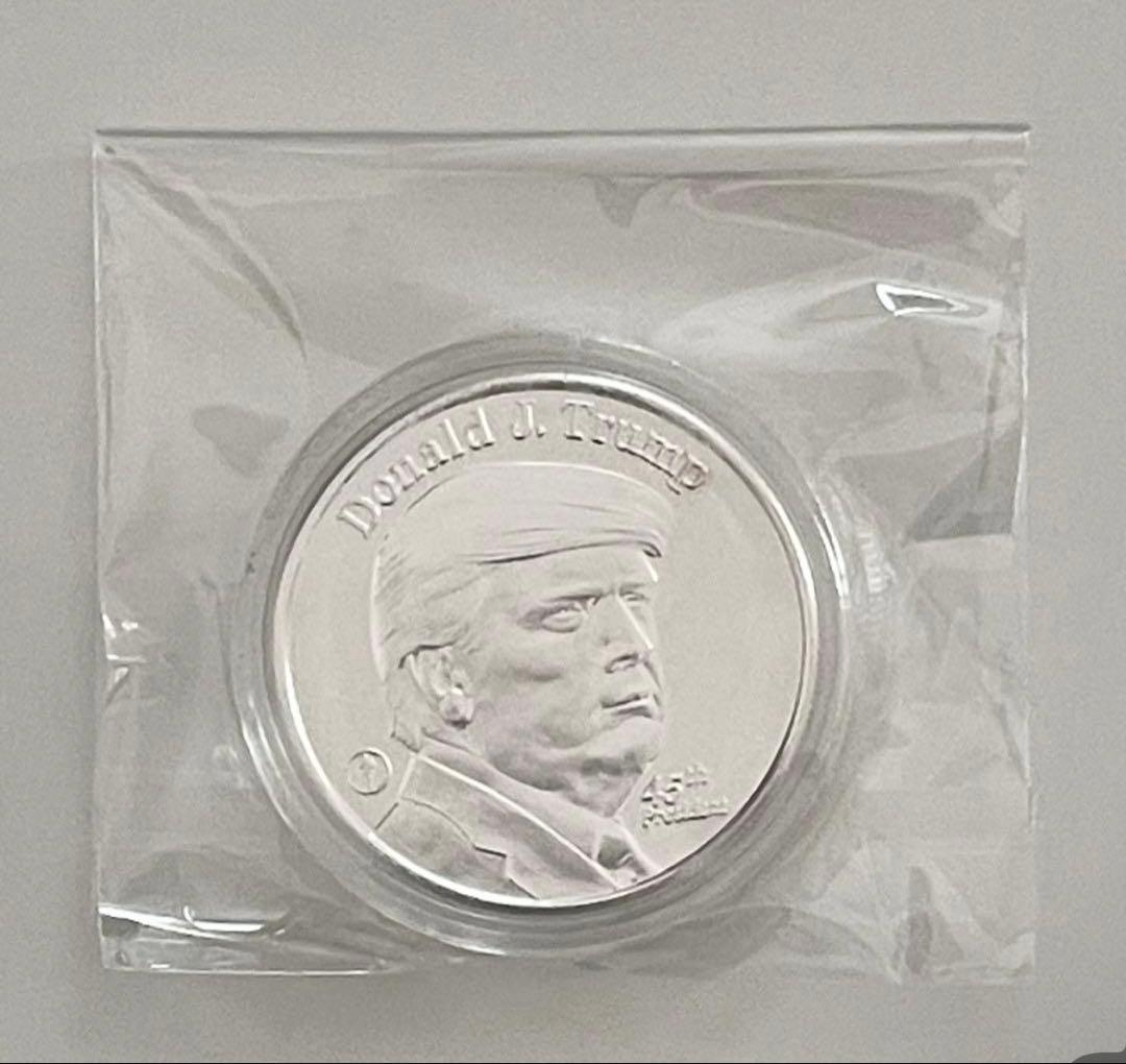 新品　1 トロイ・オズ .999 純銀メダル ドナルド・トランプ　ホワイトハウス