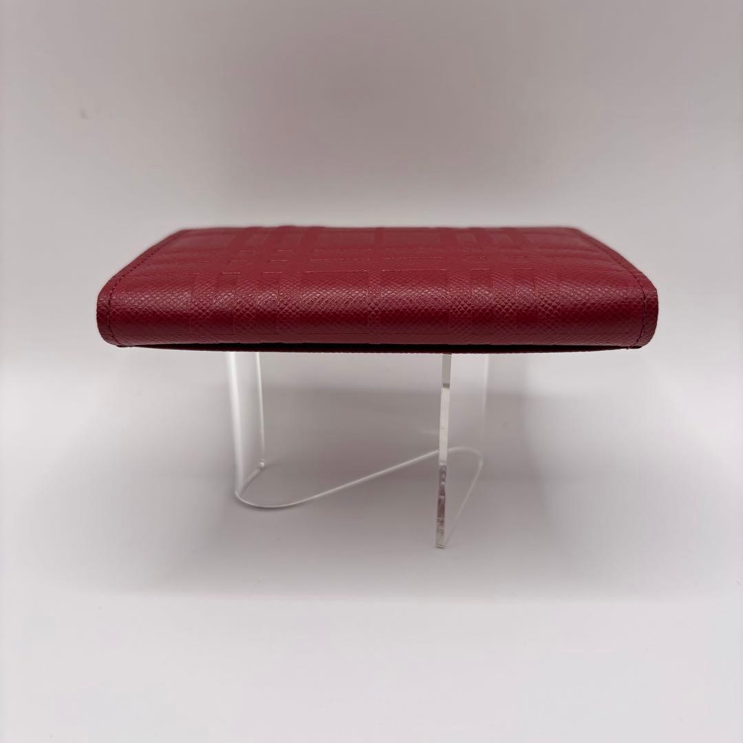 【極美品】　BURBERRY 名刺入れ　カードケース　エンボス　レッド　レザー