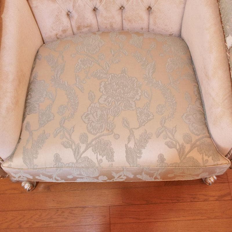 一人掛けソファ ファブリックチェア 水色 インテリア 122-331