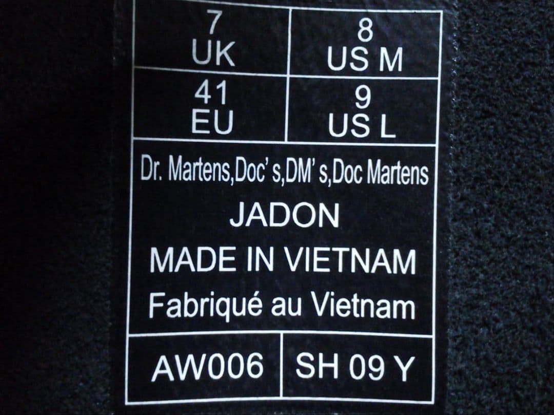 【極美品】Dr.Martens JADON UK7 黒 男女可 厚底 8ホール