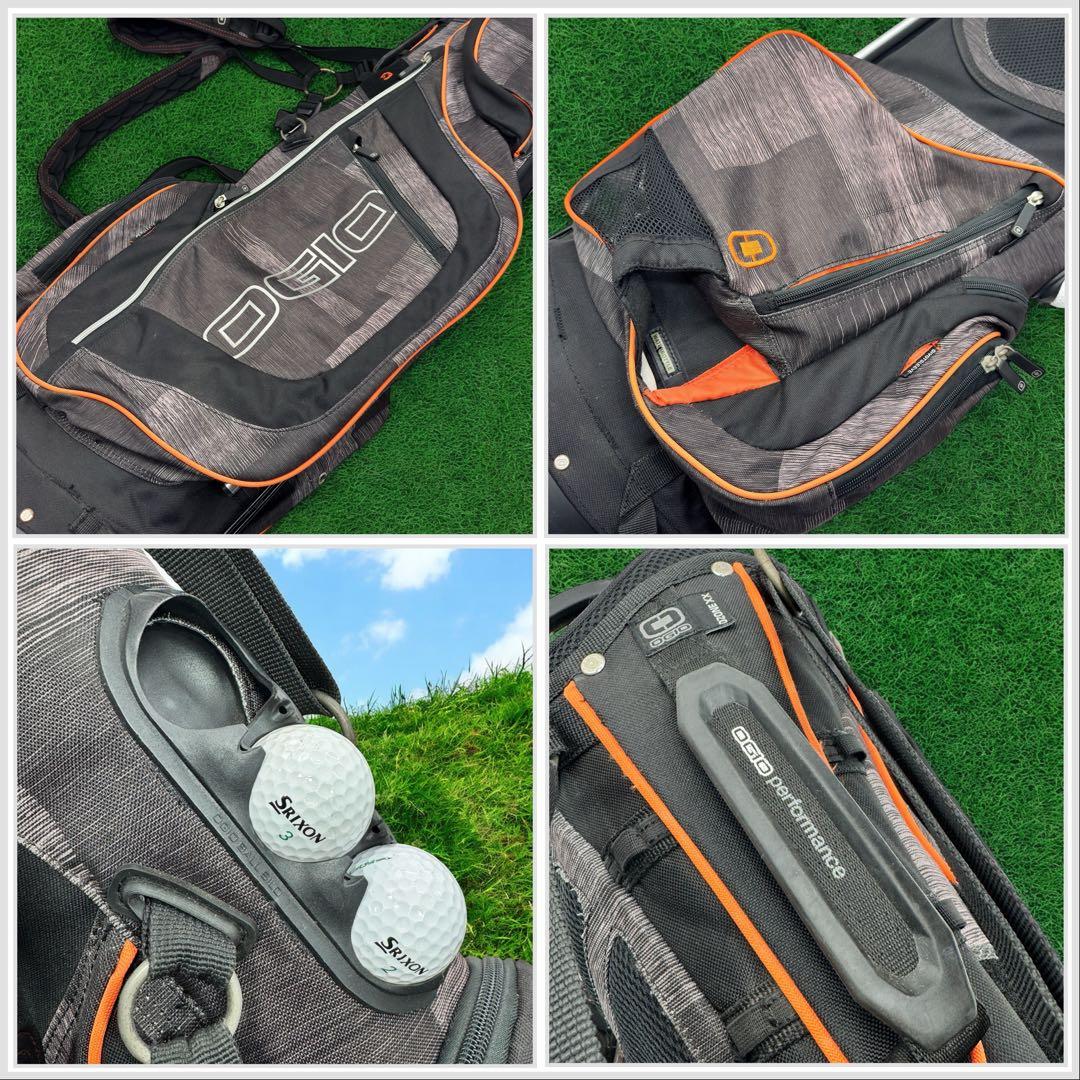 OGIO オジオ 9型 8分割 ゴルフ スタンド式 キャディバッグ 軽量モデル