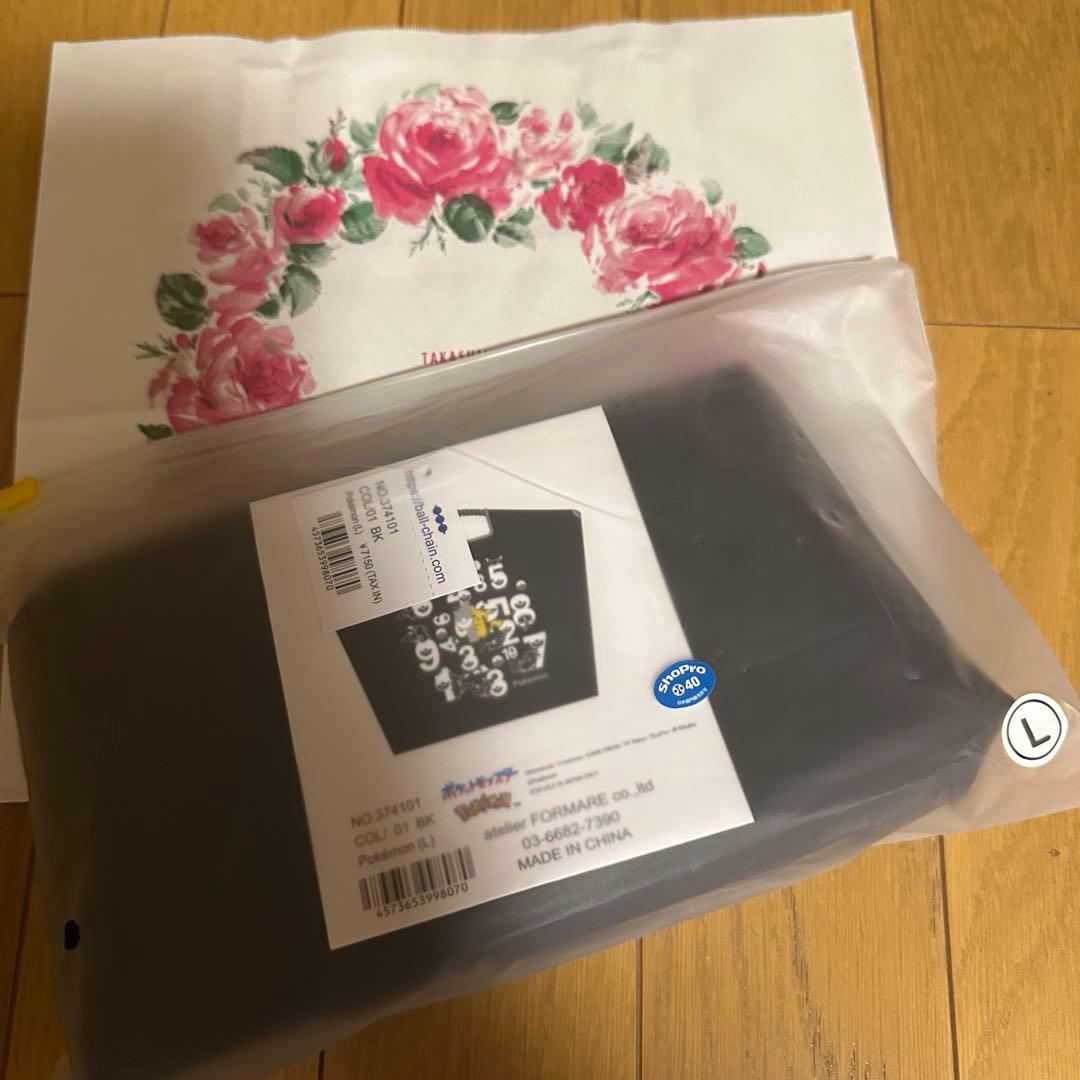 ボールアンドチェーン ポケモン エコバッグ Ｌブラック