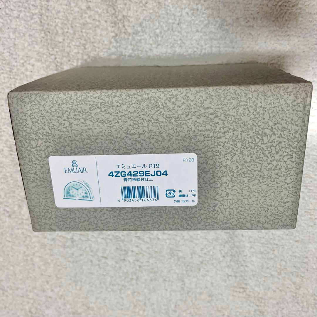 新品未使用　RHYTHM エミュエールR19 有田焼き　置き時計　箱あり