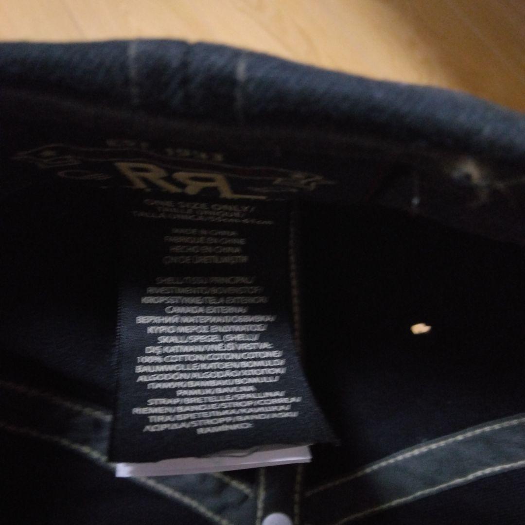 RRL 黒 ベースボールキャップ 調整可能