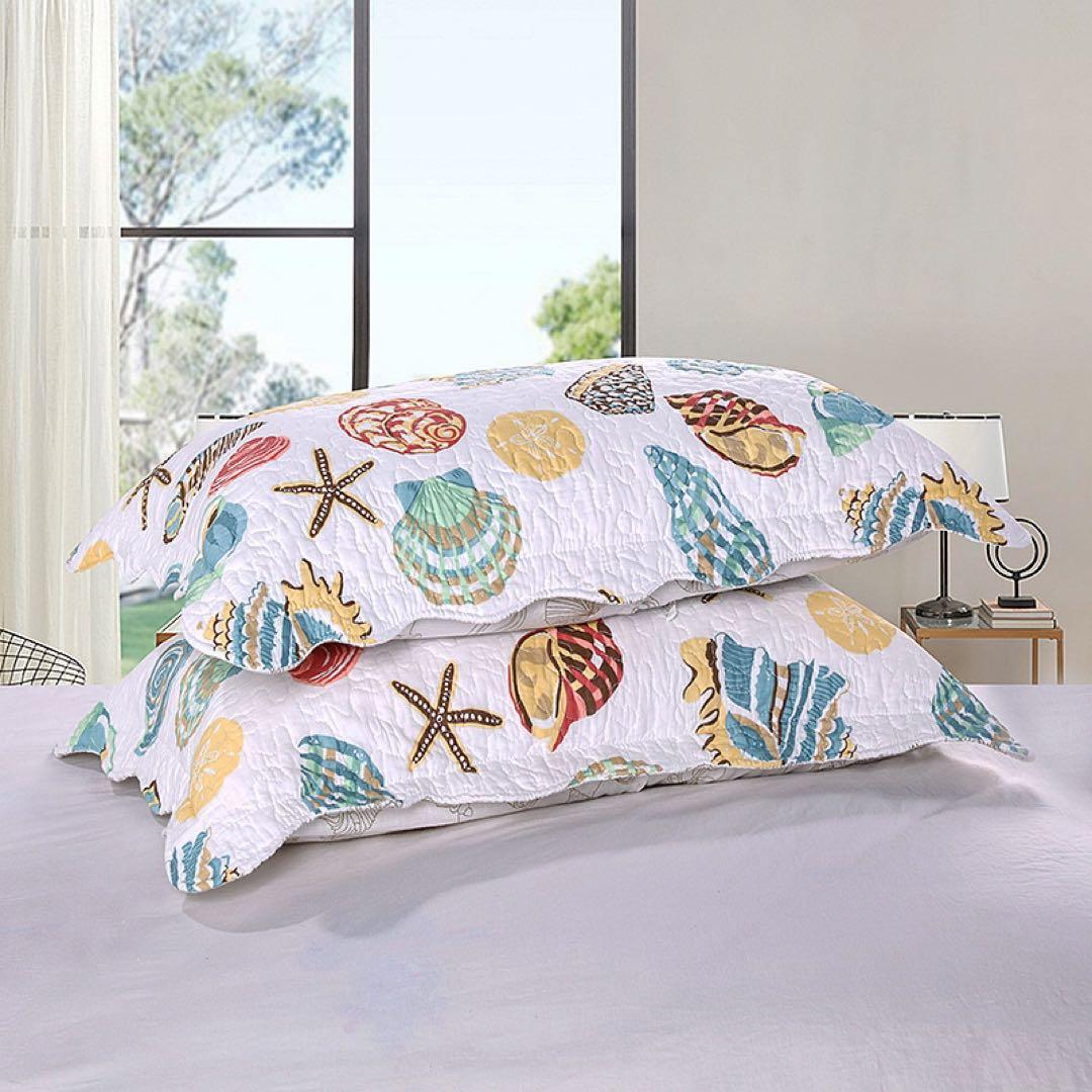 キルトベッドカバー3点セット綿マルチカバー キルティング 507