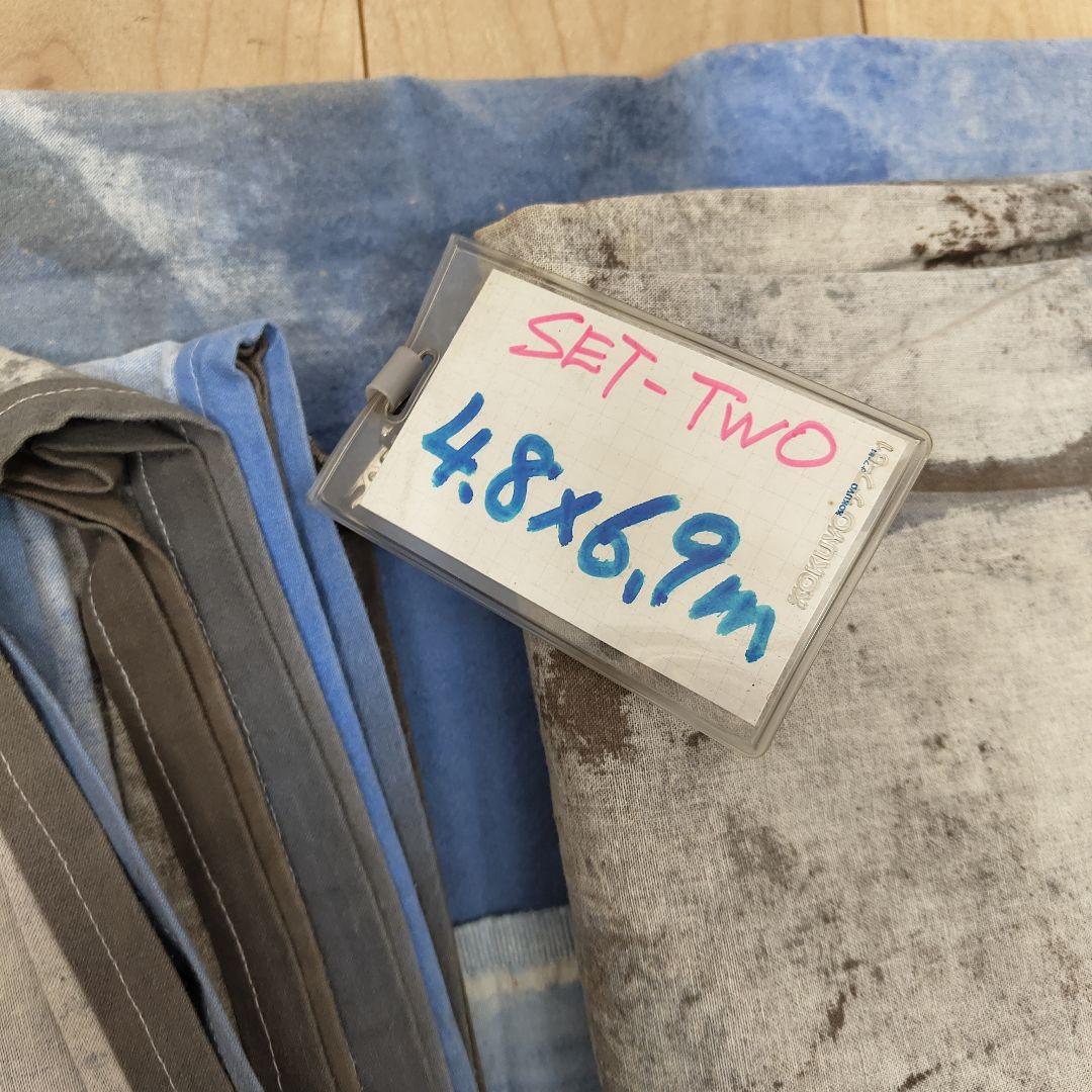 巨大バックドロップ　銀一リースアップ　背景布