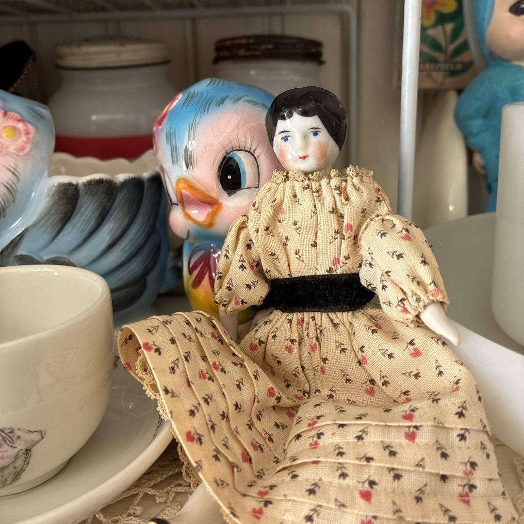 ドイツ　チャイナヘッド　ビスクドール、アンティークドール
