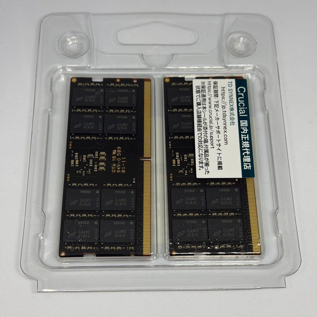 Crucial DDR5-5600 128GB (64GB×2枚) SODIMM