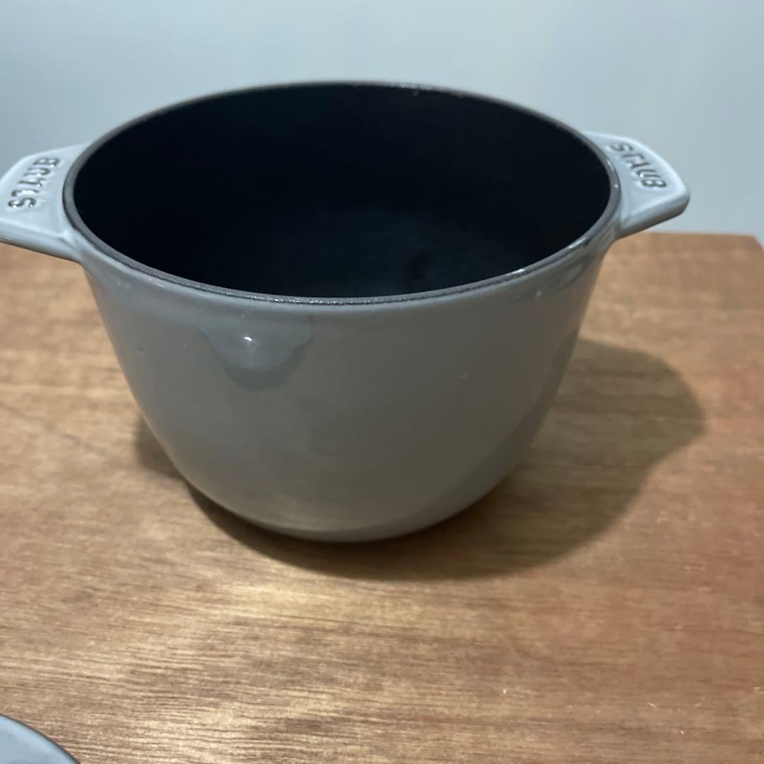 ラ ココット de GOHAN グレー M 16cm