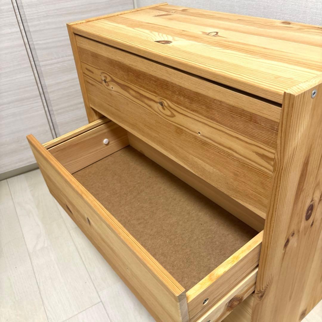 IKEA チェスト　パイン材　3段チェスト
