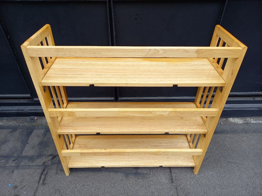 ナチュラル　モダン　ウッド　オープン　ラック　キャビネット　飾り棚