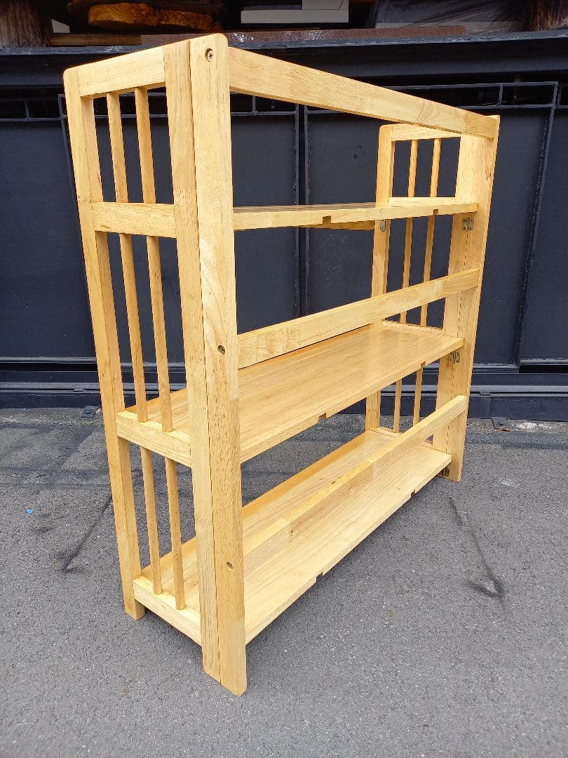 ナチュラル　モダン　ウッド　オープン　ラック　キャビネット　飾り棚