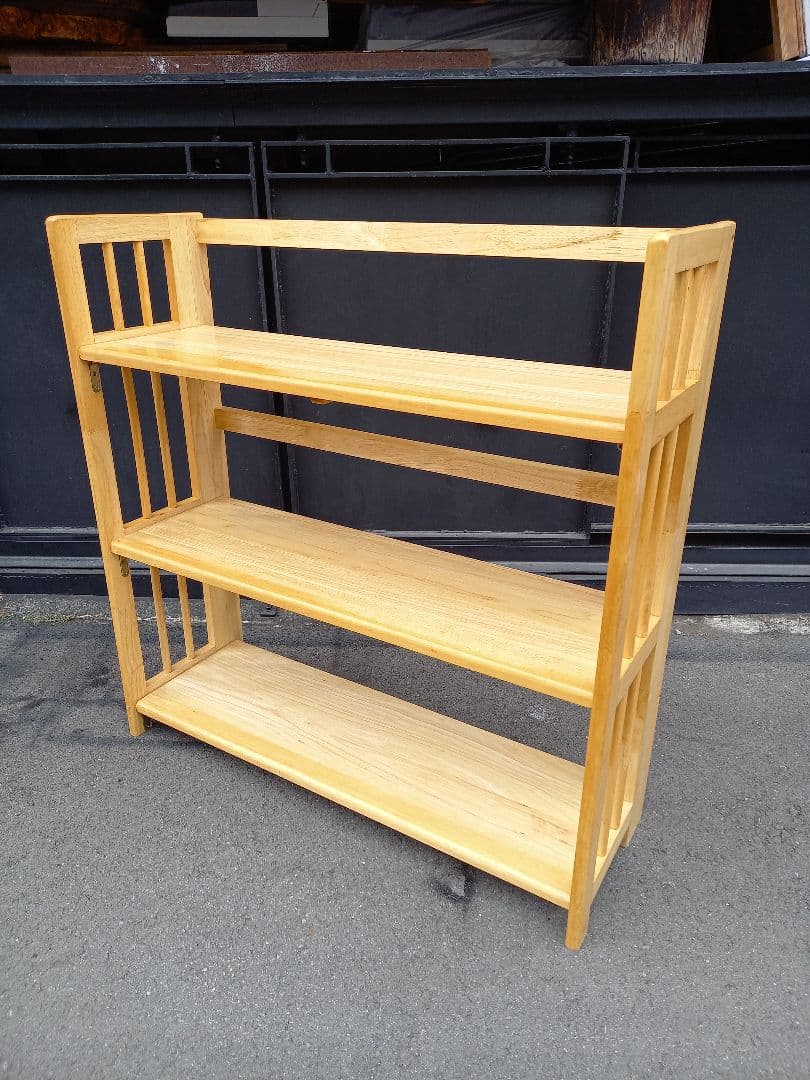 ナチュラル　モダン　ウッド　オープン　ラック　キャビネット　飾り棚