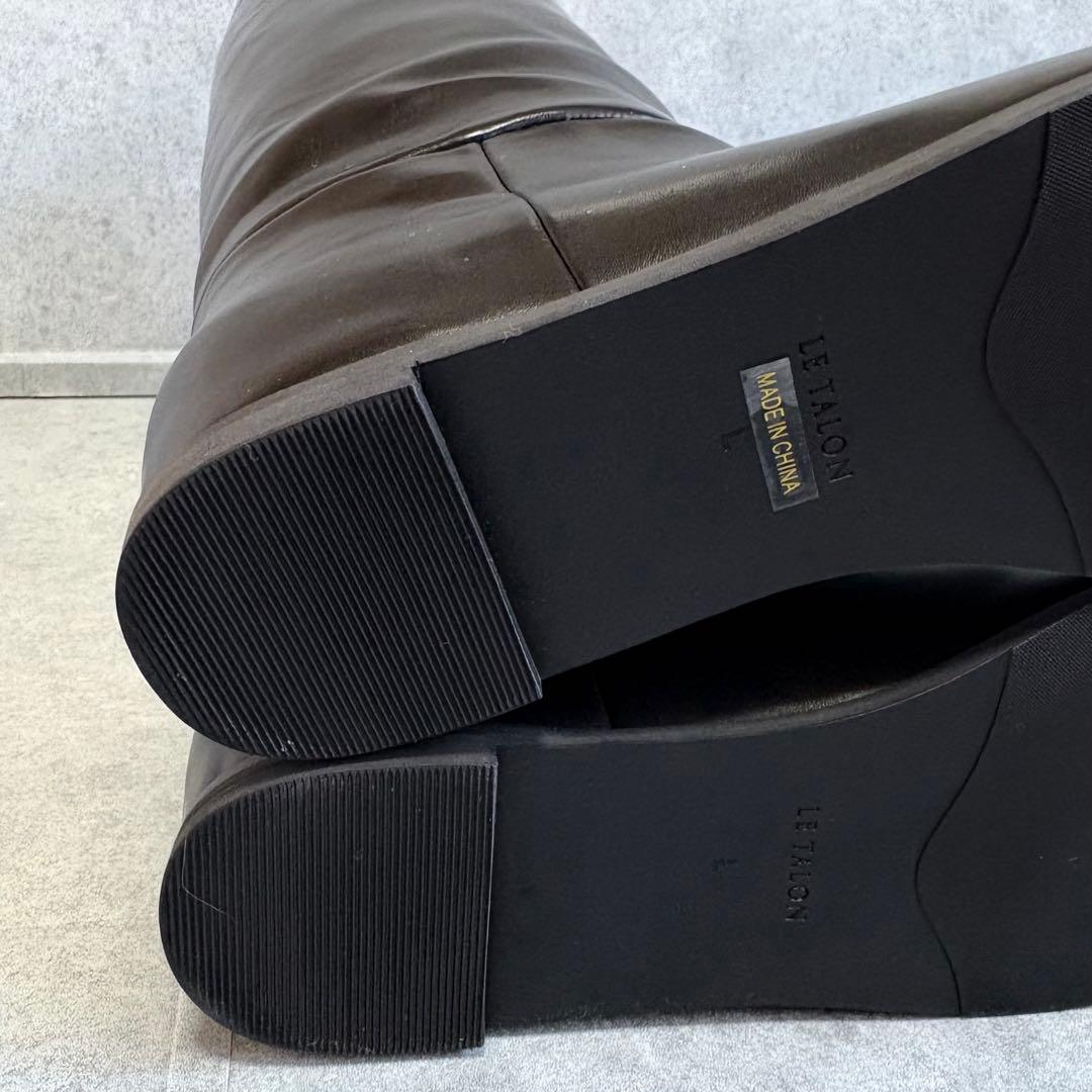 【超美品】ルタロン ワイドシャフト ロングブーツ 24cm ブラック レディース