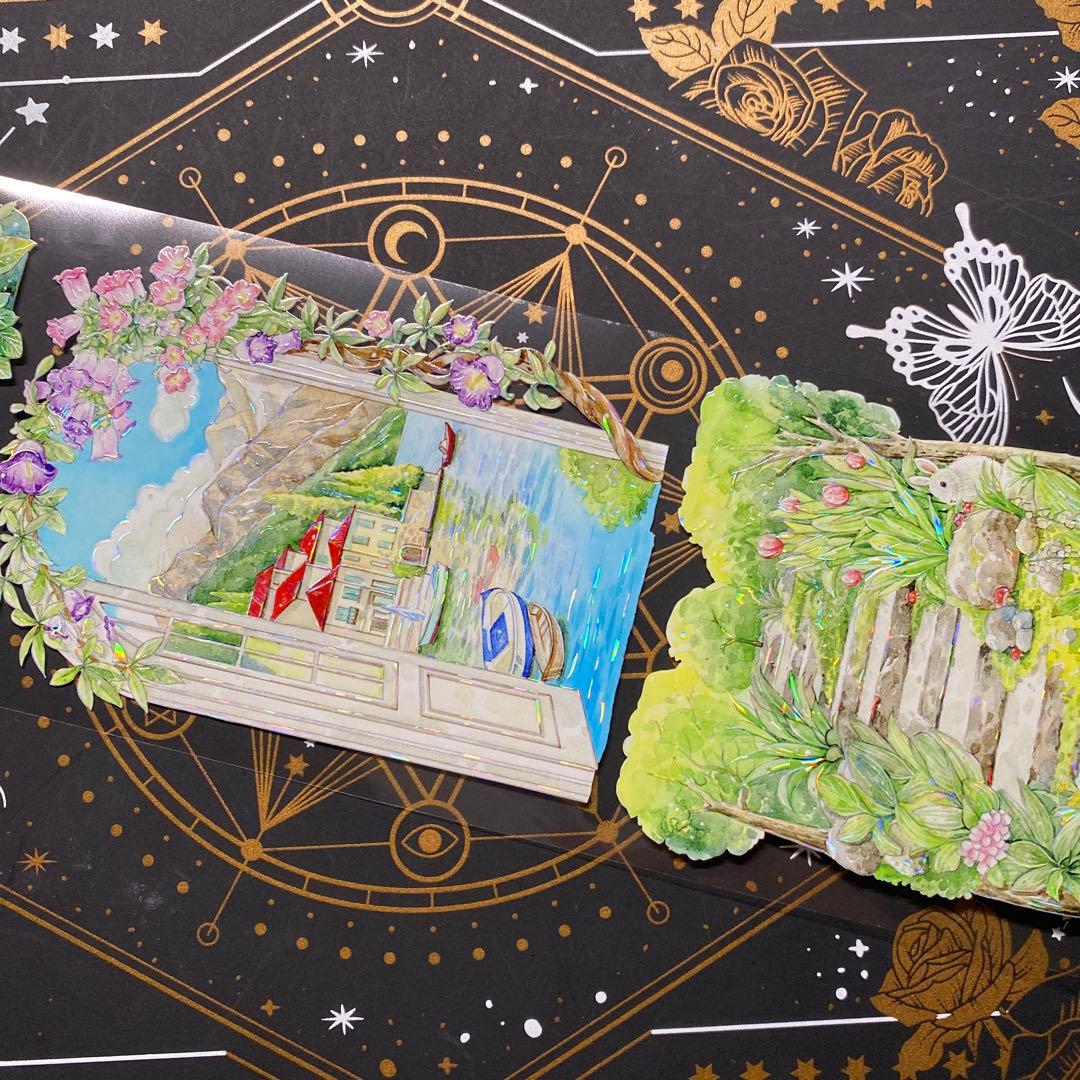 【9207】海外　マステ　中古巻　貝殻光マスキングテープ　四季　背景系