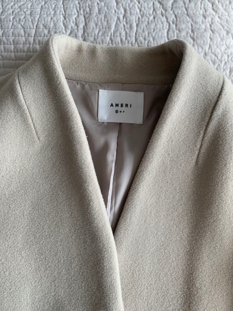 ameri UND PLUMP SLEEVE BELTED COATロングコート