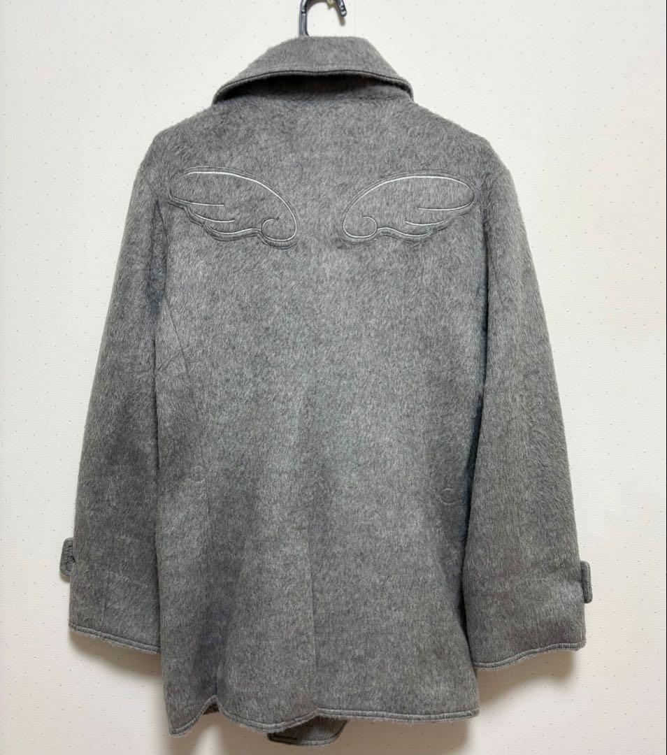 Smyeon スミョン ミドルシャギーコート グレー