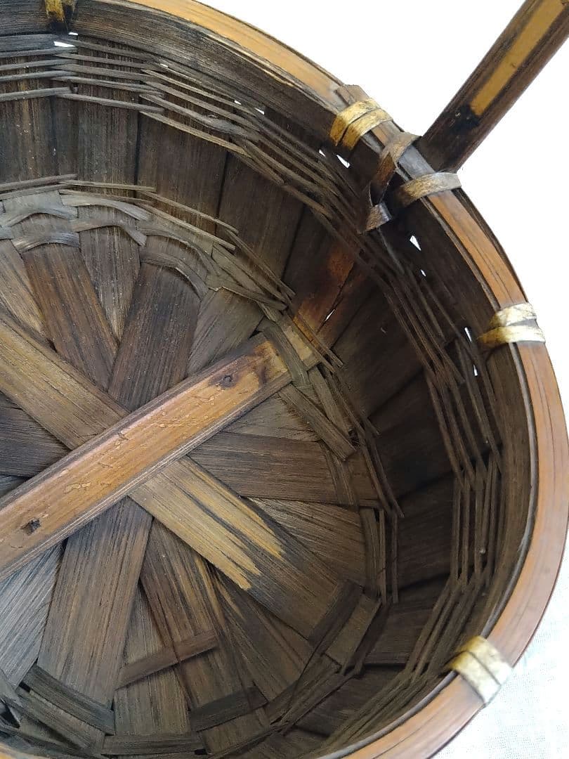 バスケット　編み籠　籠　インテリア雑貨　ガーデニング　アンティーク風　レトロ風