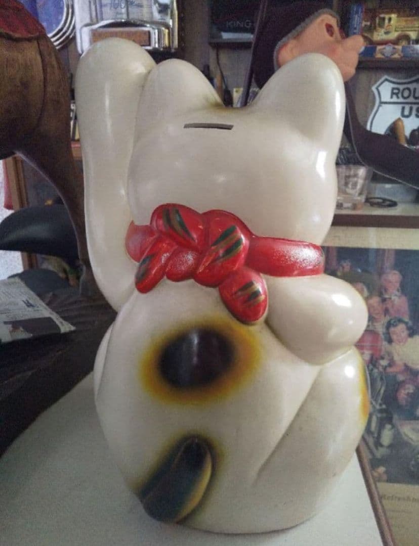 昭和レトロ、アンティーク招き猫 大きいサイズ