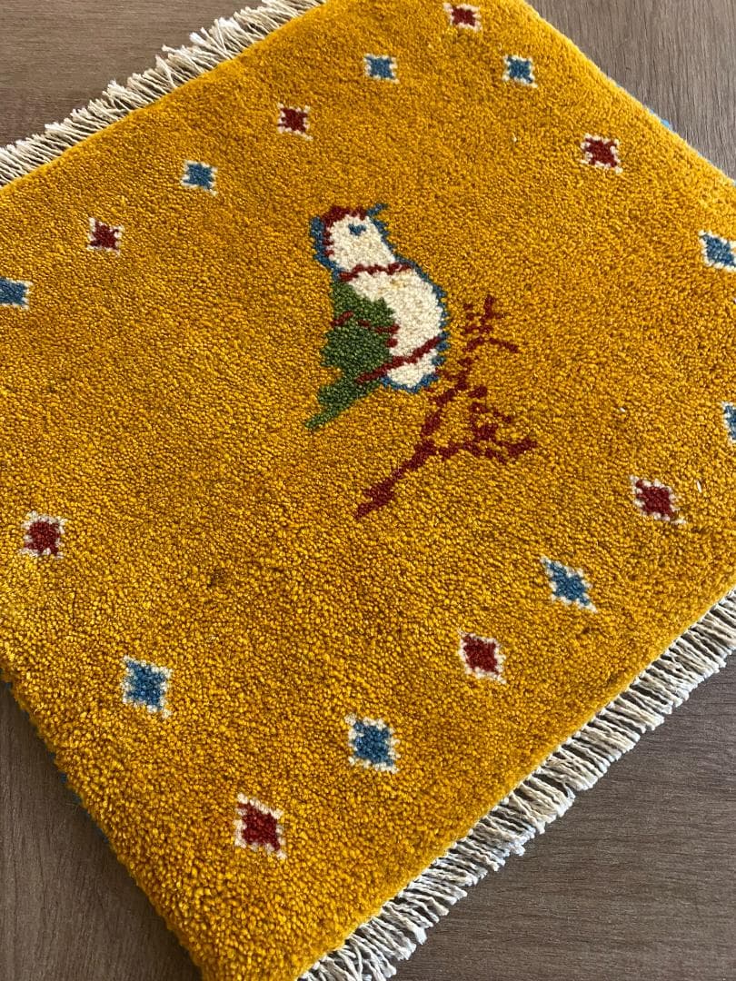 ペルシャギャッベ (ギャベ) チェアマット 40x46cm ギャッベ ラグ