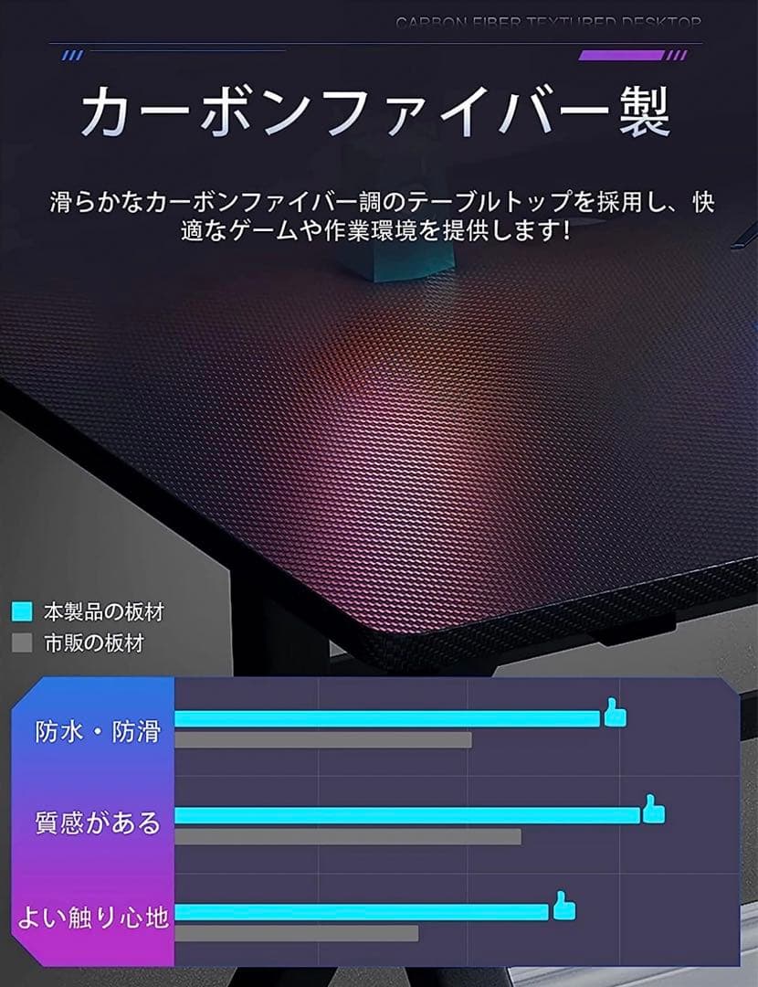 【新品】パソコンデスク ゲーミングデスク 80cm×60cm