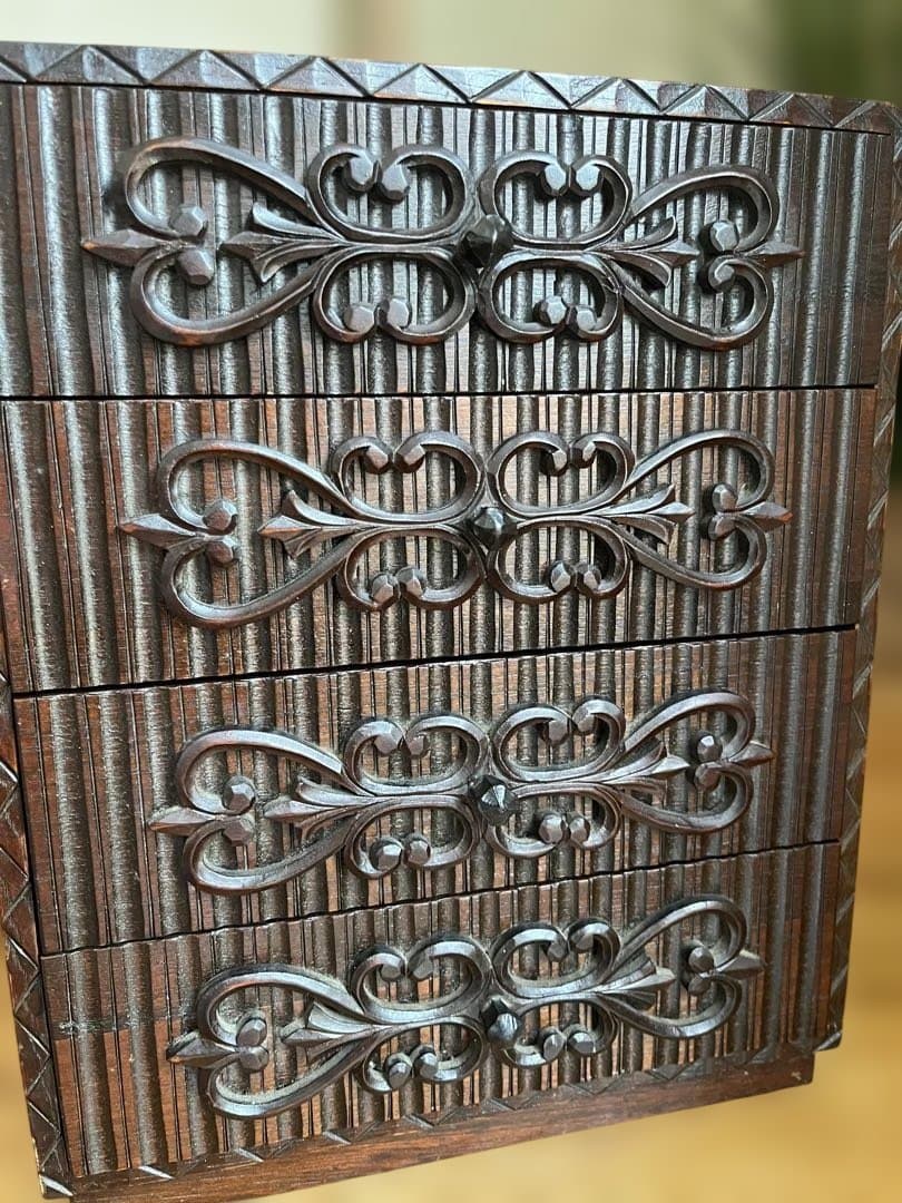 アンティーク レトロ ヴィンテージ 木製レターケース 引き出し 書類ケース