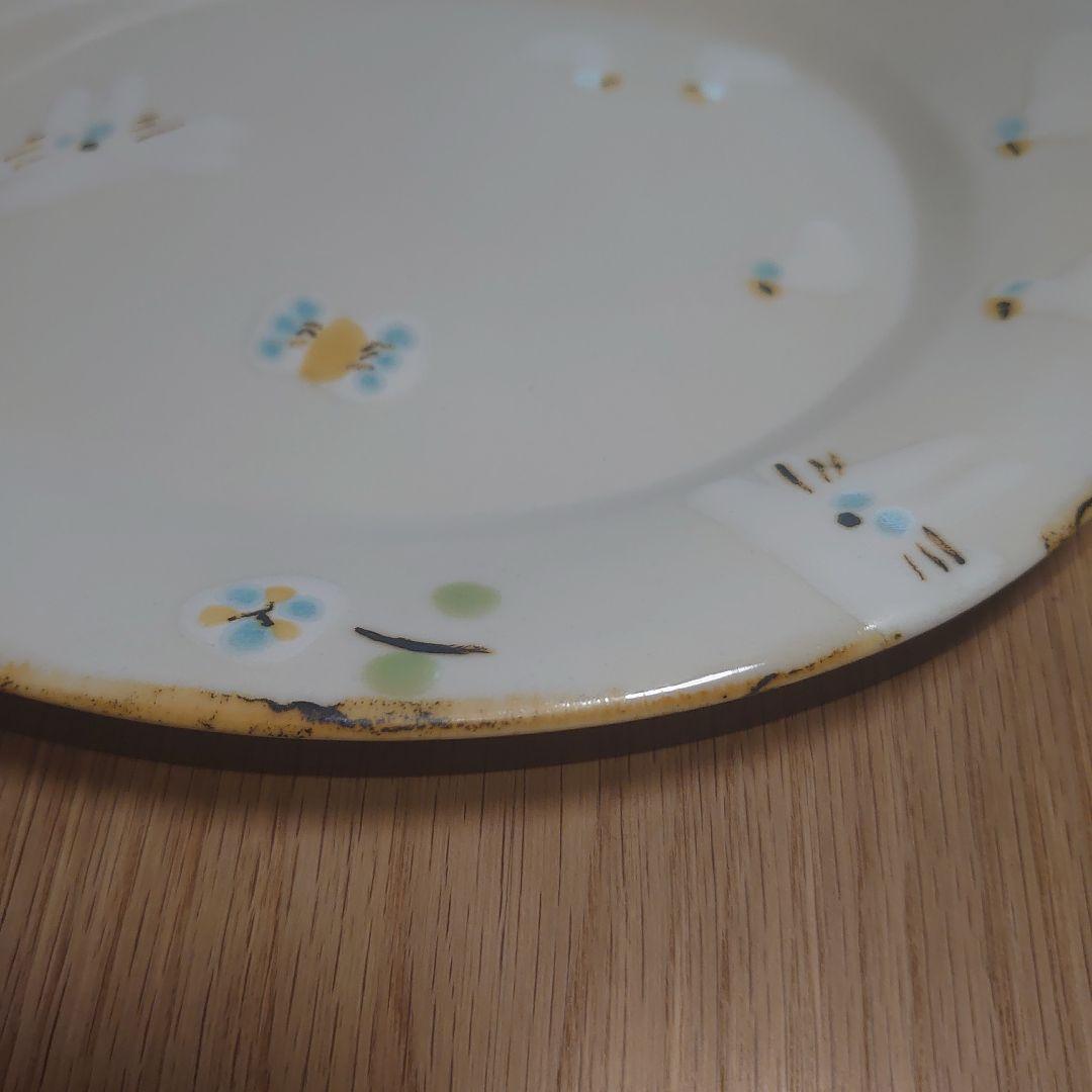 石木文さん　オーバル皿　ホワイトガーデン