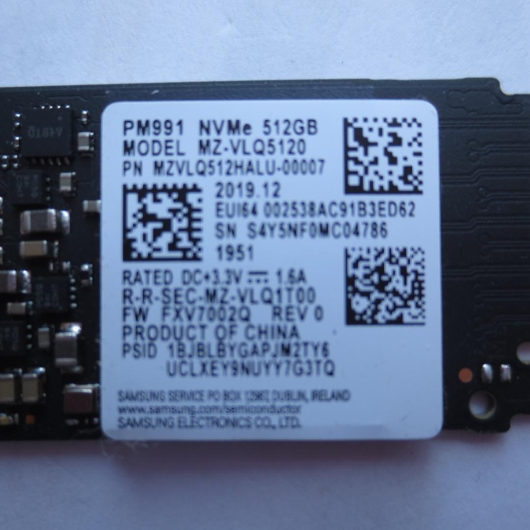 M.2 2280 NVMe SSD 512GB 2枚