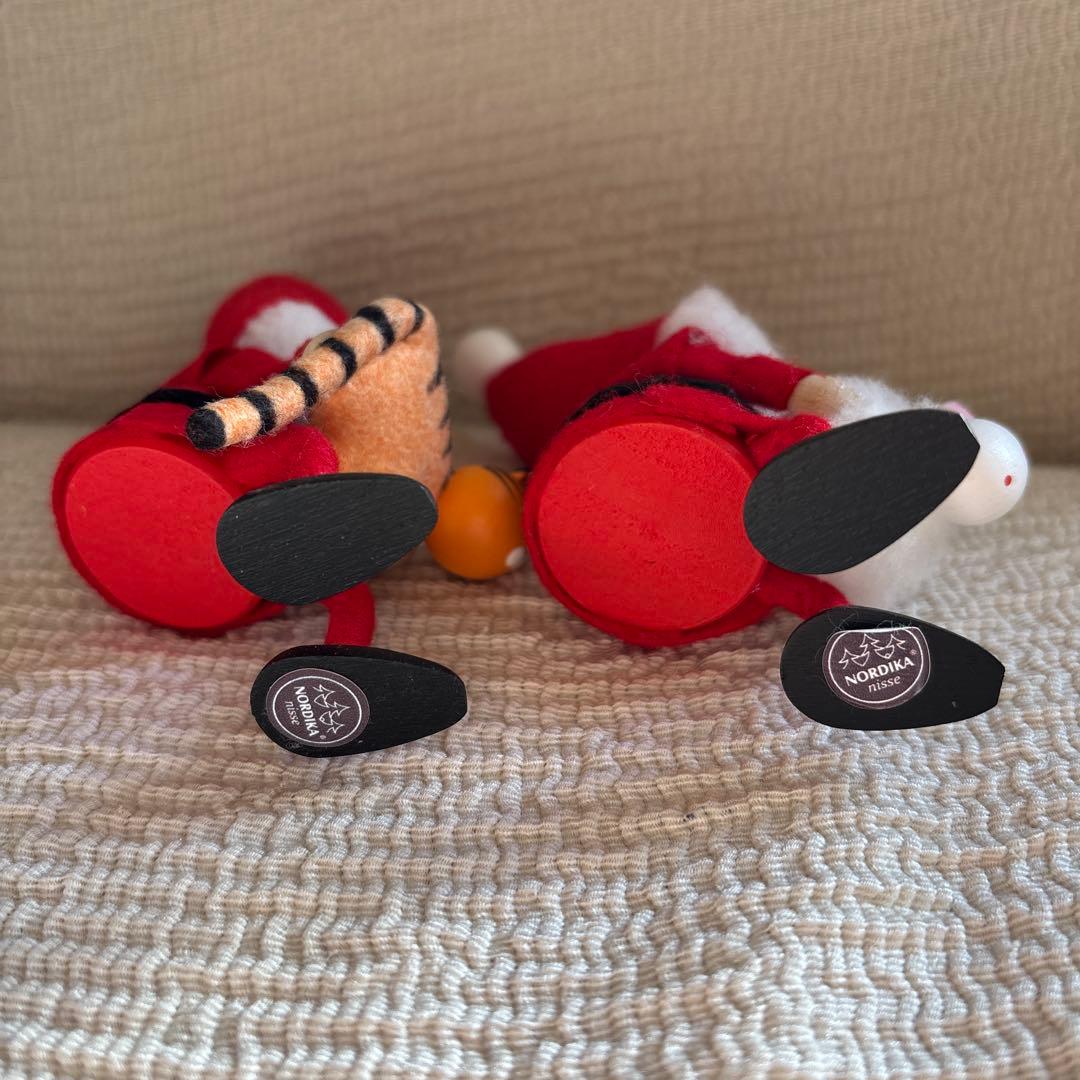 ノルディカニッセ　フェルト製サンタクロース トラとウサギ