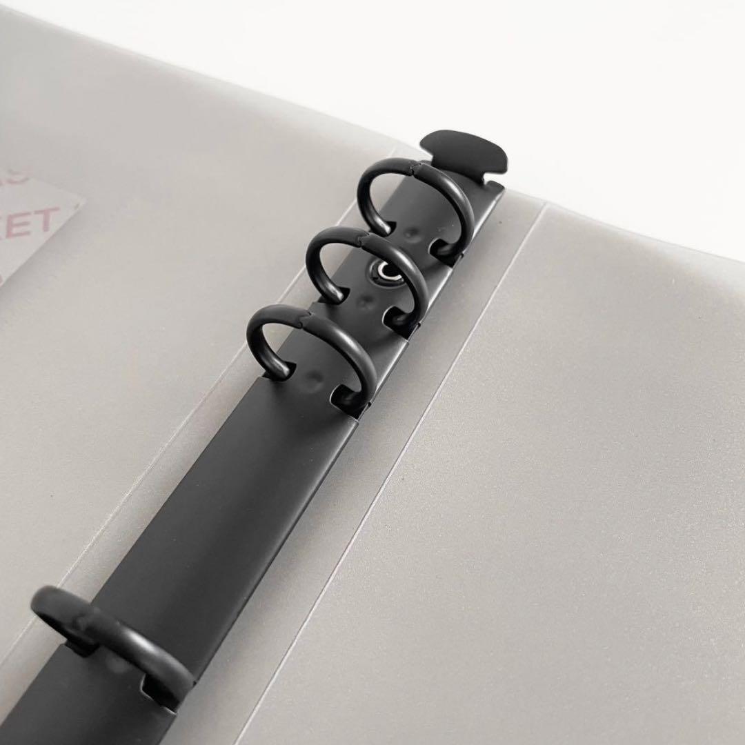 おみかん。　韓国　貯金　バインダー　リフィル　ダブルリングバインダー　黒5