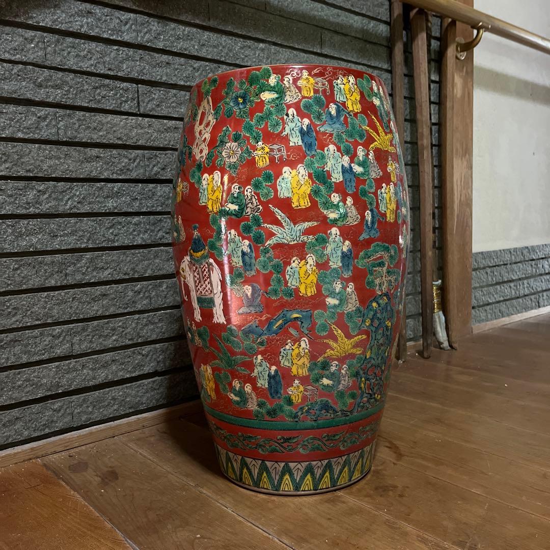 でこい❣️九谷焼　九谷木米　傘立て