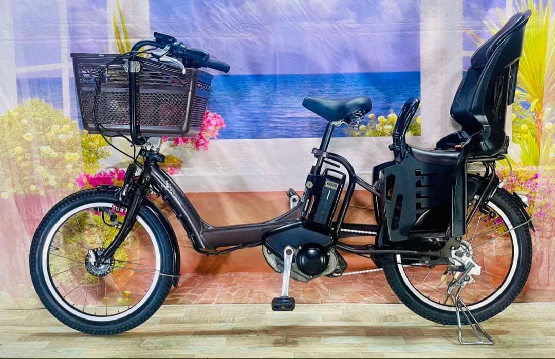 超特価！アンジェリーノ12AH⭐️ブリヂストン子供乗せ電動アシスト自転車Y3286