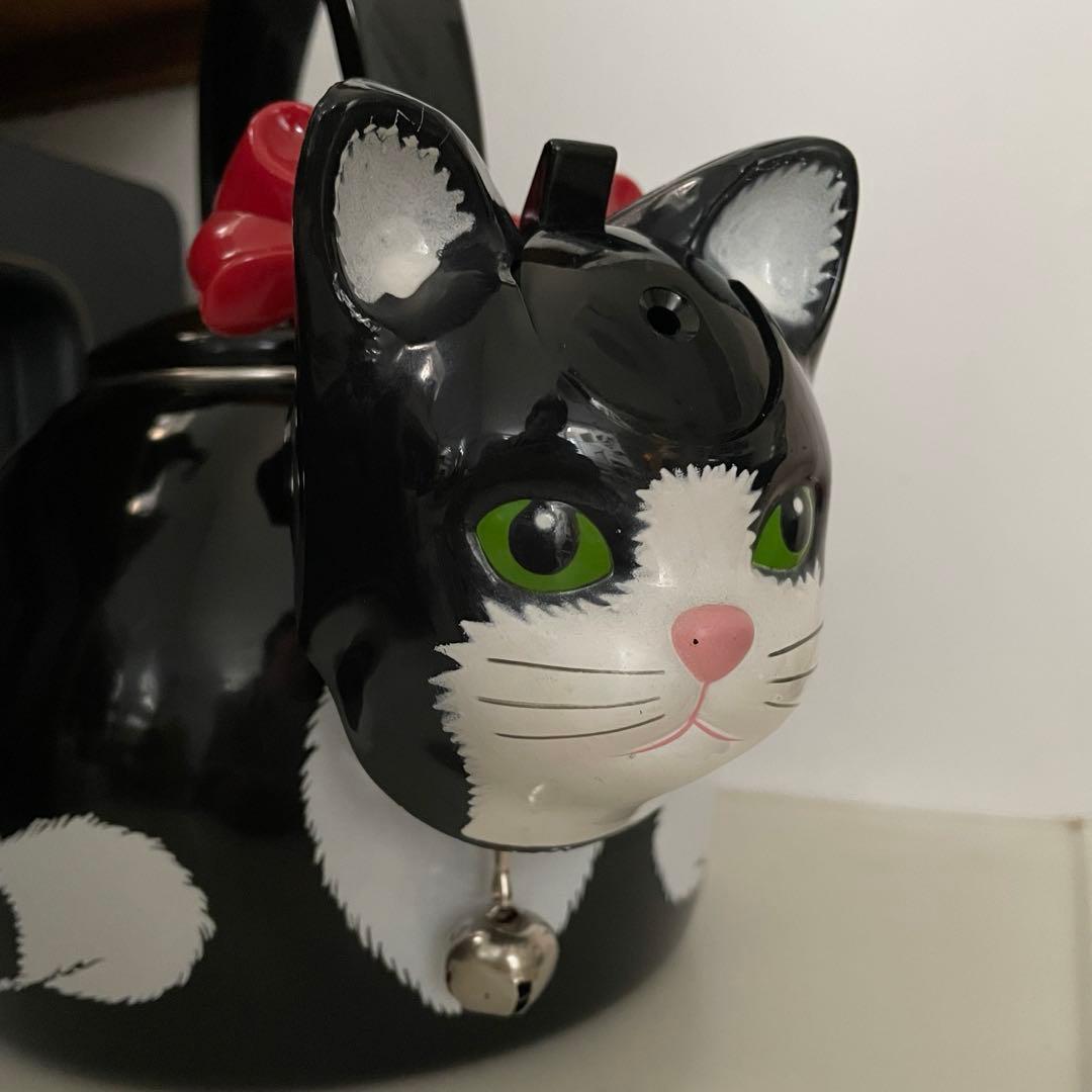 ☆未使用•レア☆ホイッスルケトル 猫型笛吹やかん/タキシードキャット☆