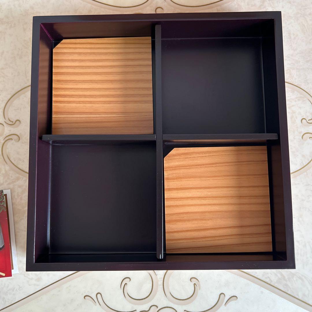 大館工芸社　大館曲げわっぱ　松花堂　おせち　お正月　お重　弁当箱　仕切り　内黒塗